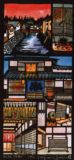 日本の商屋（テキストスタイルデザイン）Japanese Merchant Shops